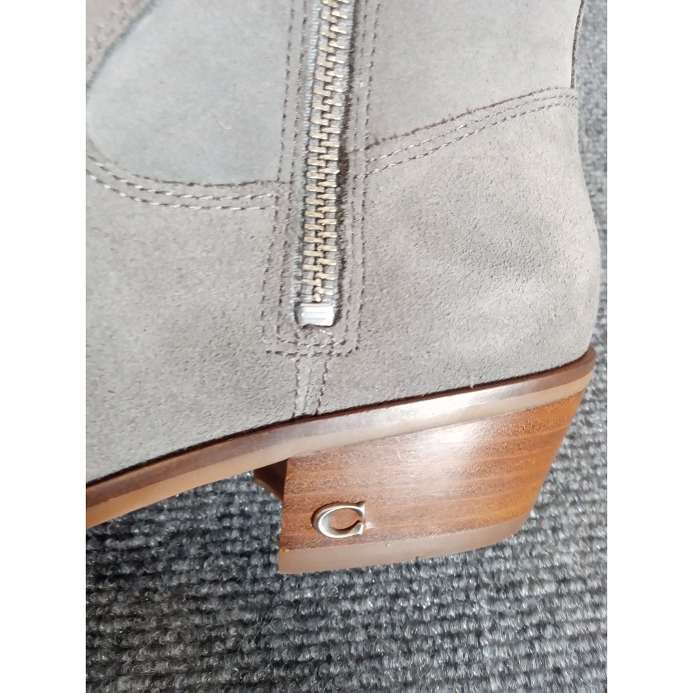 Coach New York Dani Heather Gray Womens Ankle Boot Western Bootie Size 7 Suede - Picture 5 of 16